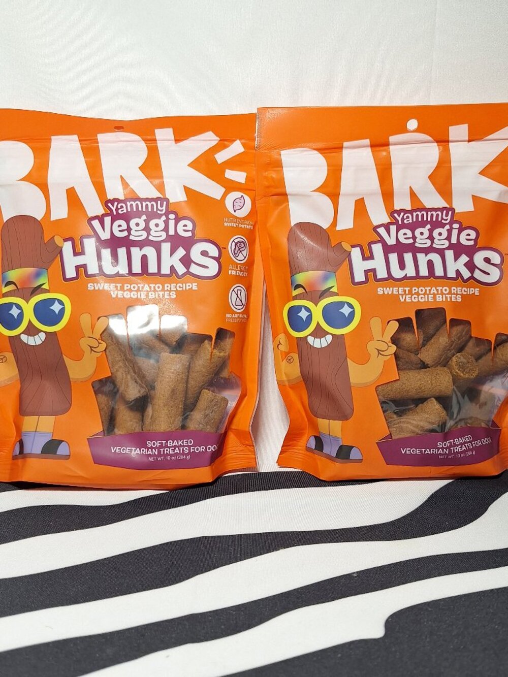 NWT Bark Yammy Veggie Hunks Dog Treats, 2 pack